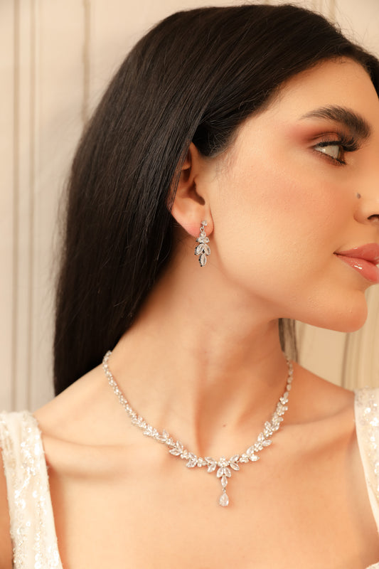 Nour Bridal Jewellery Necklace and Earring set