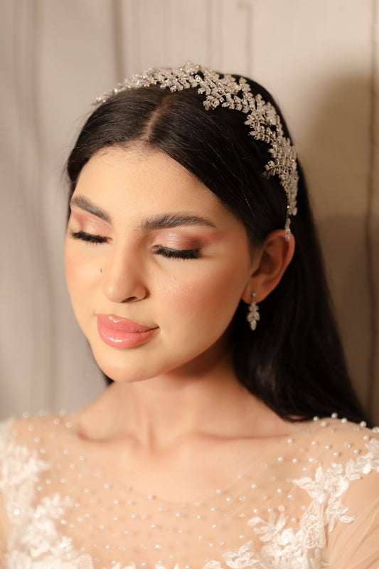 Dina Bridal diamond headpiece headband hair accessories