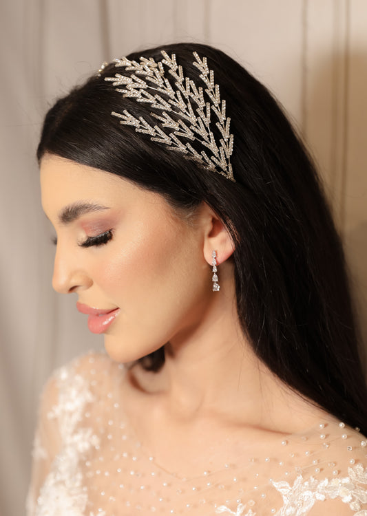 Paris Bridal diamond headpiece headband hair accessories