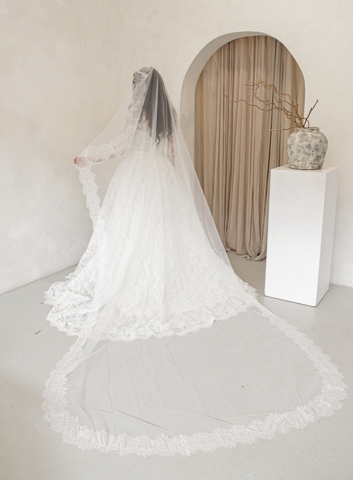 Thick Lace Border Veil