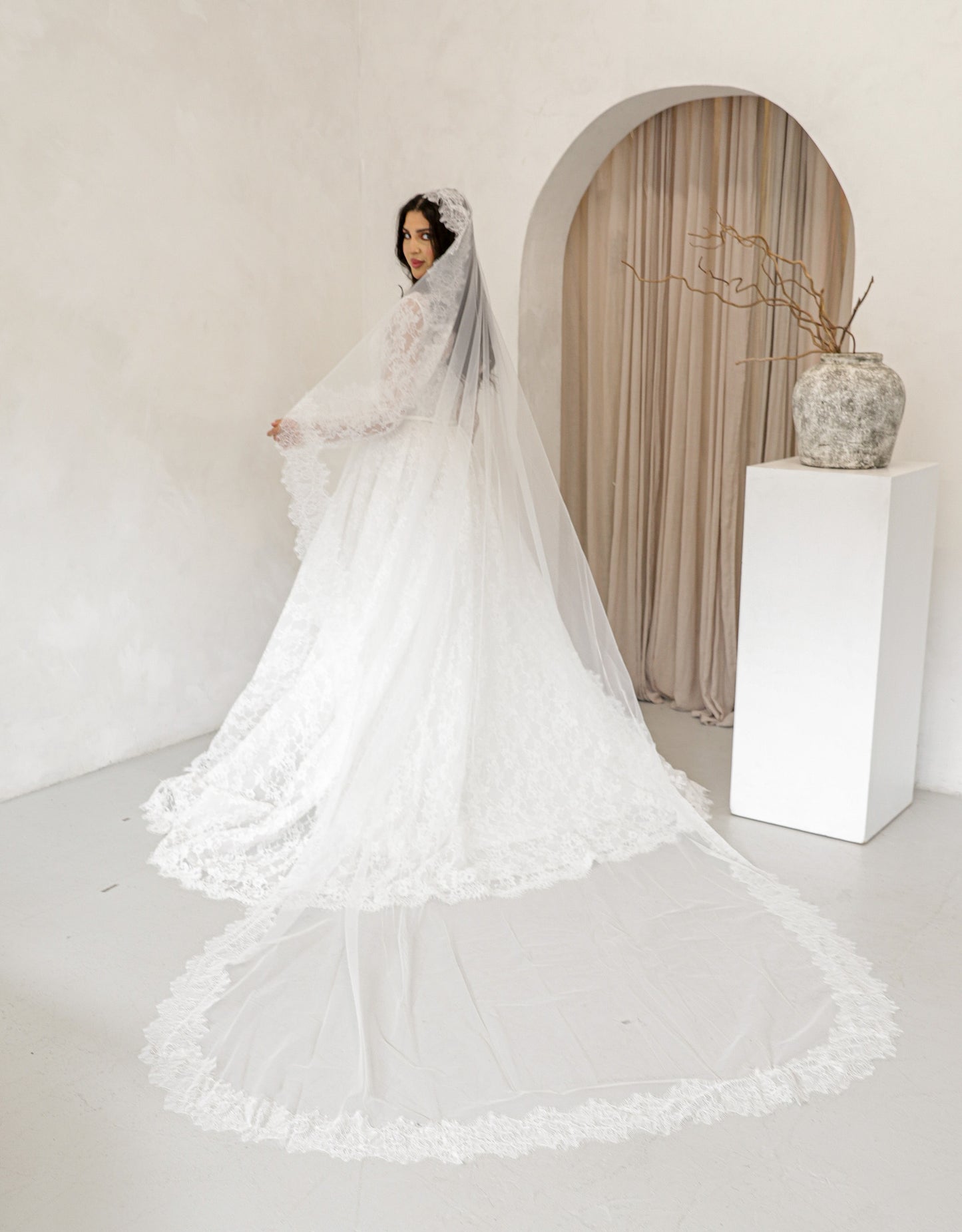 Thick Lace Border Veil