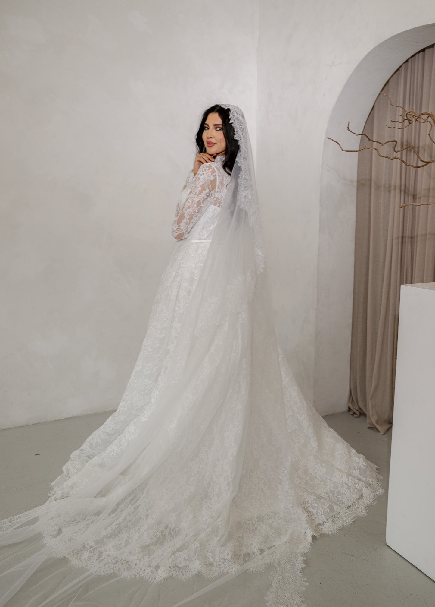 Thick Lace Border Veil