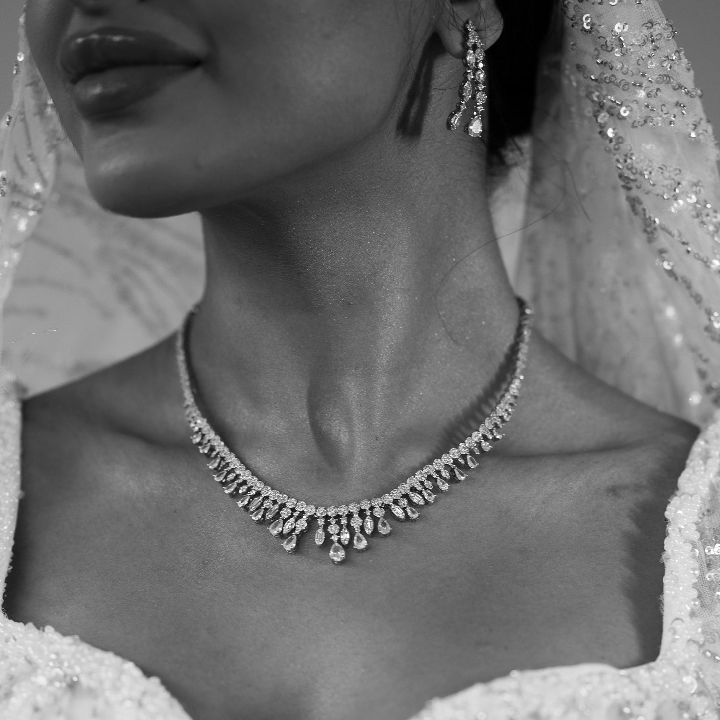 Mina Necklace and Earring Bridal Jewellery Set