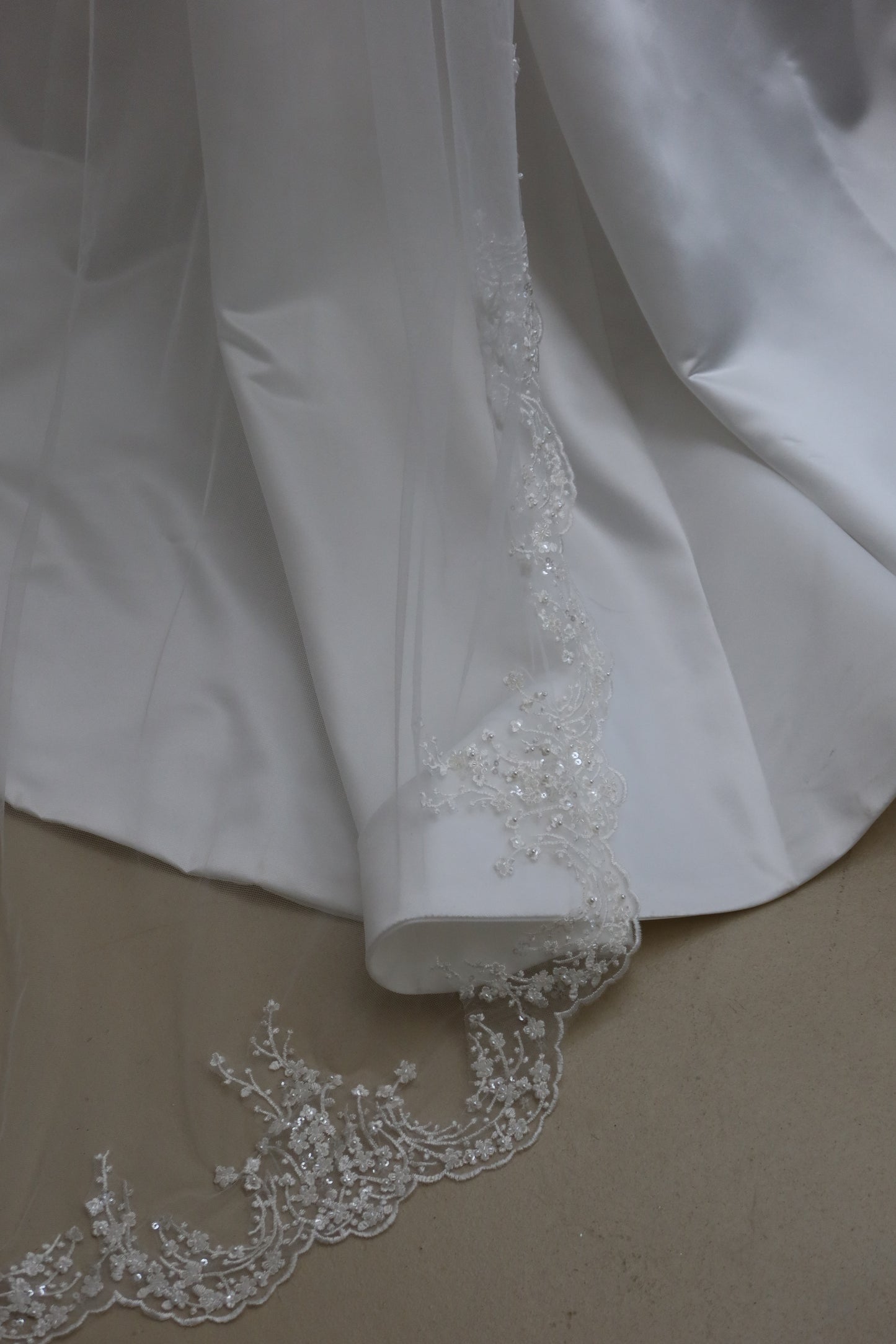 Lana lace Border wedding Veil