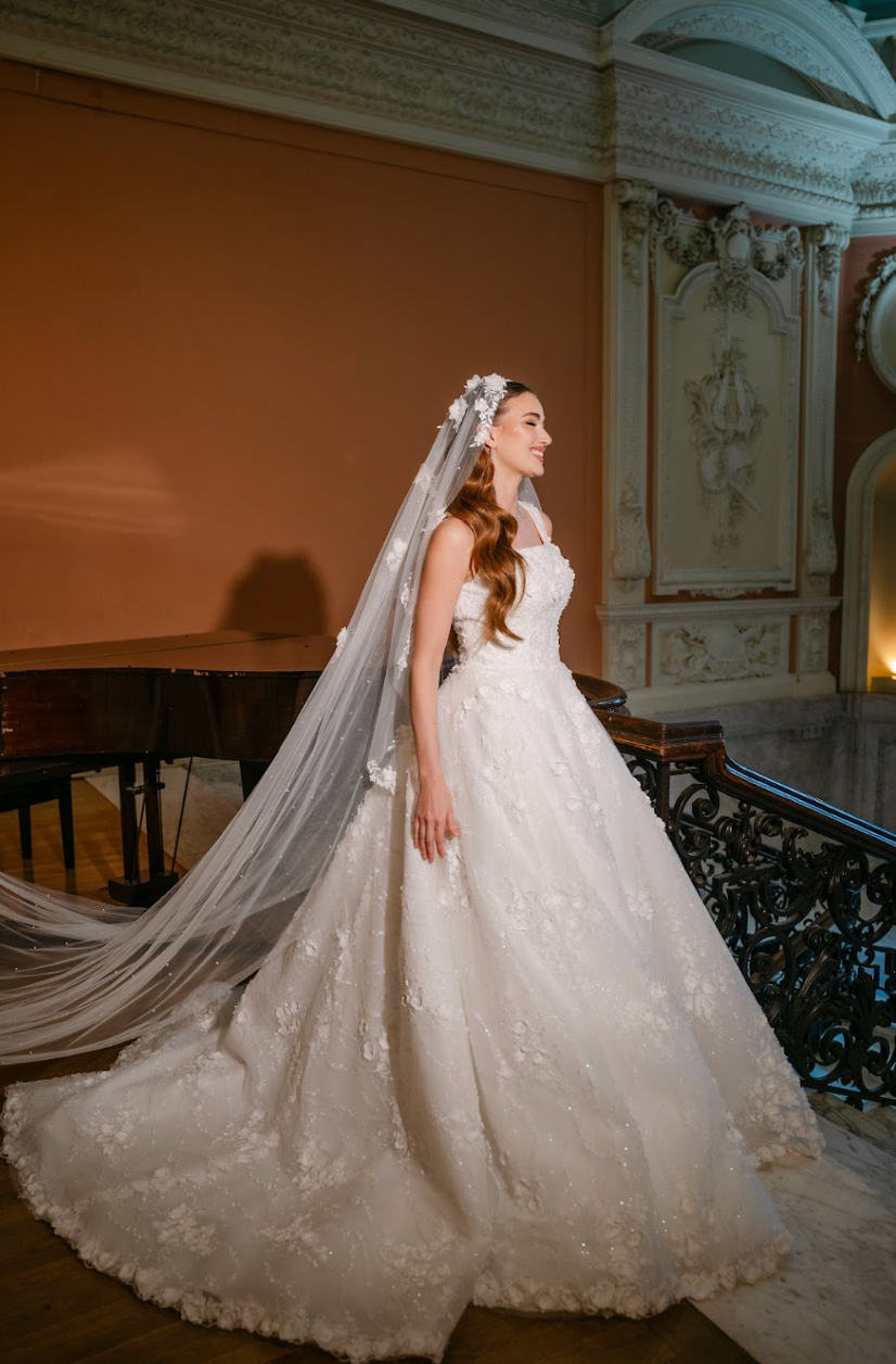 Blossom floral wedding Veil