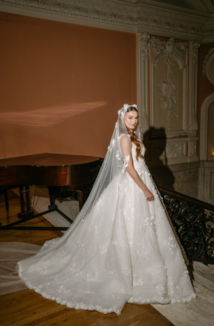 Blossom floral wedding Veil
