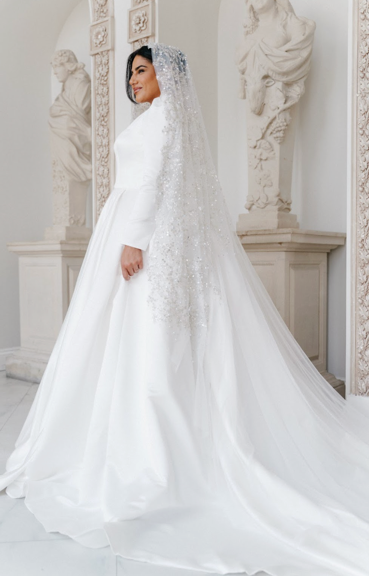 Luna pearl and sequin wedding Veil
