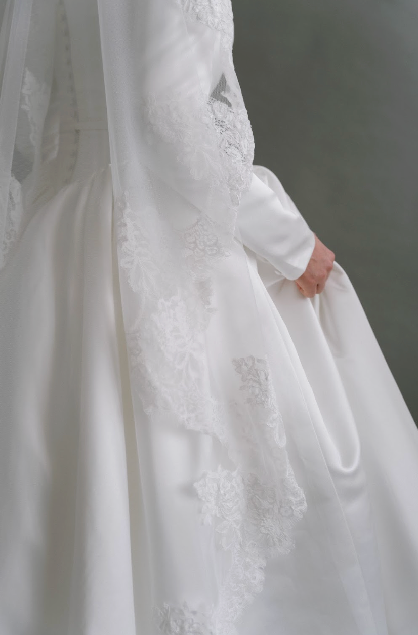 Aseel lace Border wedding Veil