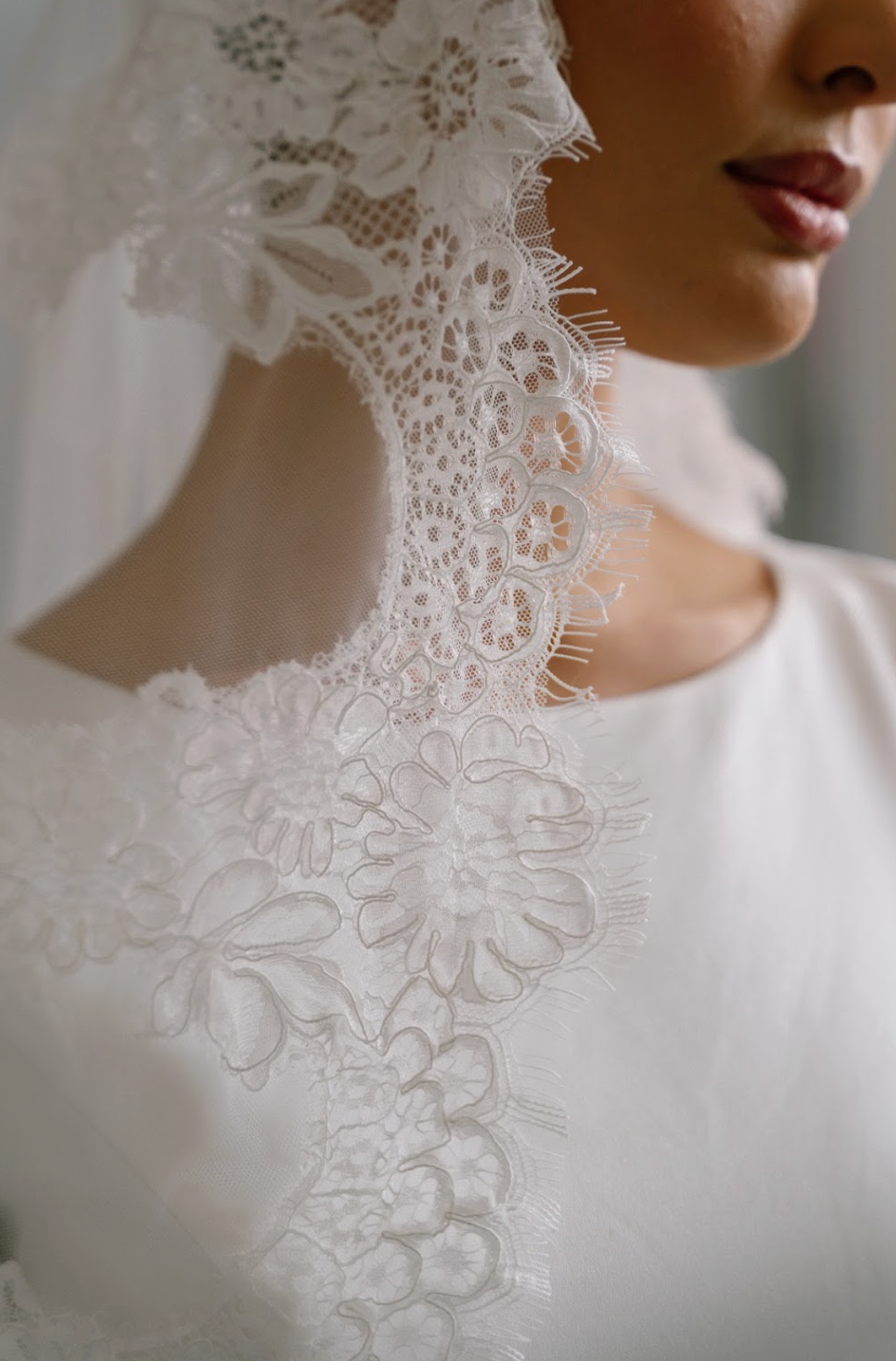Aseel lace Border wedding Veil