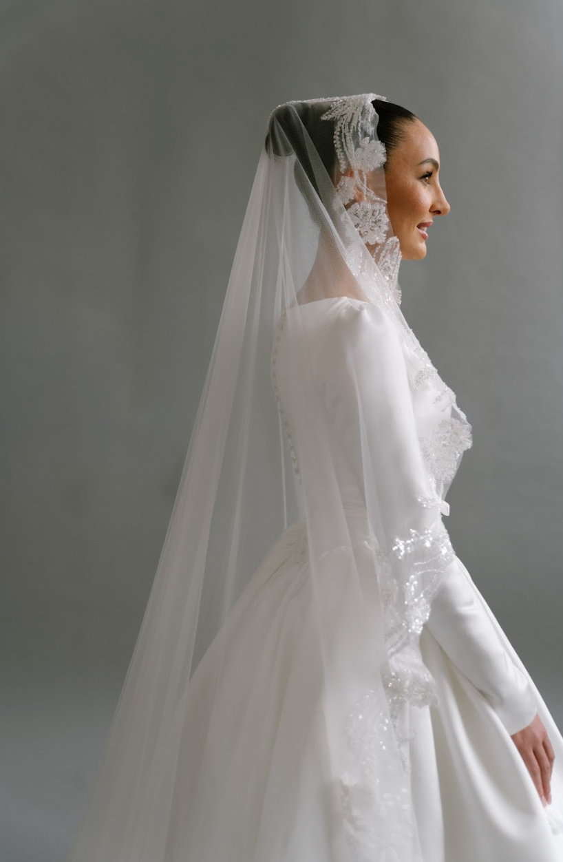 Dalin lace Border wedding Veil